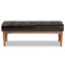 Baxton Studio Sanford Mid-Century Modern Dark Brown Faux Leather and Walnut Brown Finished Wood Dining Bench 184-11345-Zoro - alternate 4